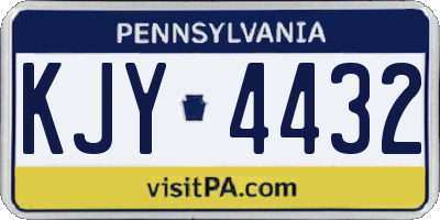 PA license plate KJY4432
