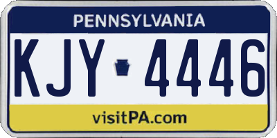 PA license plate KJY4446