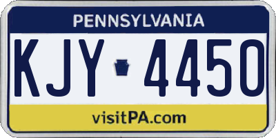 PA license plate KJY4450