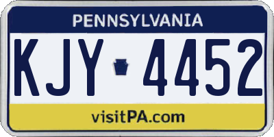 PA license plate KJY4452