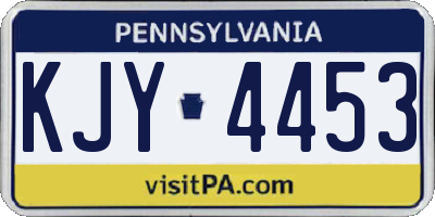 PA license plate KJY4453