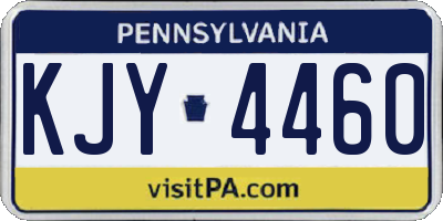 PA license plate KJY4460