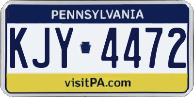 PA license plate KJY4472