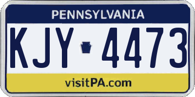 PA license plate KJY4473