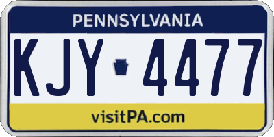 PA license plate KJY4477