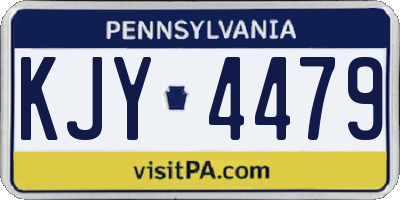 PA license plate KJY4479