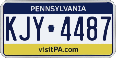 PA license plate KJY4487
