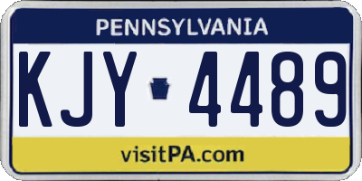 PA license plate KJY4489