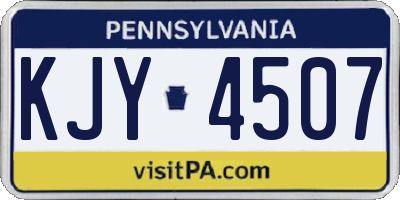PA license plate KJY4507