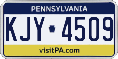 PA license plate KJY4509