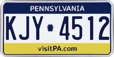 PA license plate KJY4512