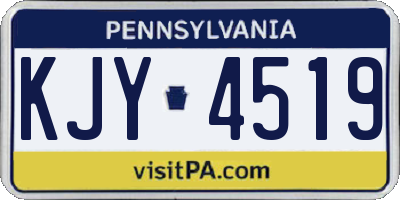 PA license plate KJY4519