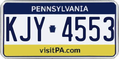 PA license plate KJY4553