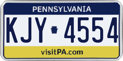 PA license plate KJY4554