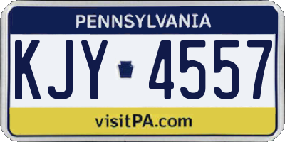 PA license plate KJY4557