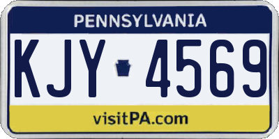 PA license plate KJY4569