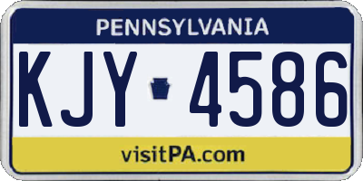 PA license plate KJY4586