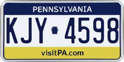 PA license plate KJY4598