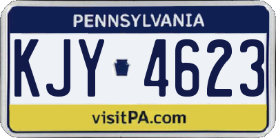 PA license plate KJY4623