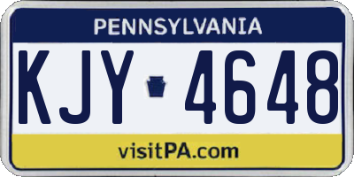PA license plate KJY4648