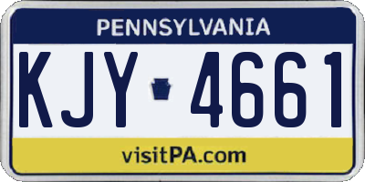 PA license plate KJY4661