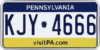 PA license plate KJY4666