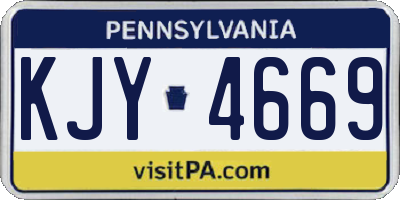 PA license plate KJY4669