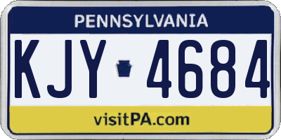 PA license plate KJY4684