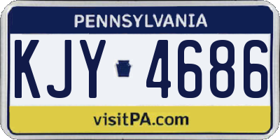 PA license plate KJY4686