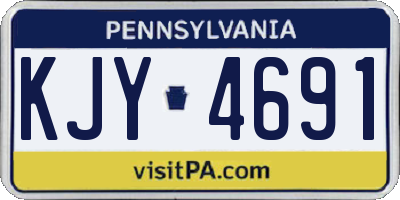 PA license plate KJY4691