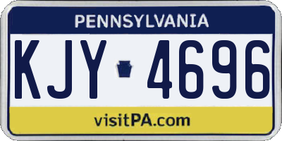 PA license plate KJY4696