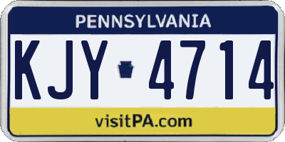 PA license plate KJY4714