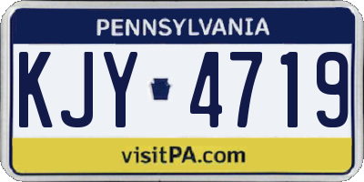 PA license plate KJY4719