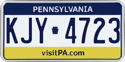 PA license plate KJY4723