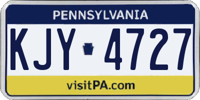 PA license plate KJY4727