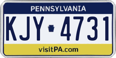 PA license plate KJY4731