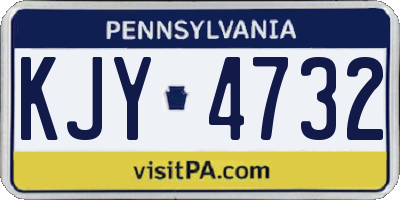 PA license plate KJY4732