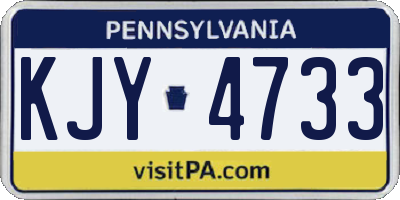 PA license plate KJY4733