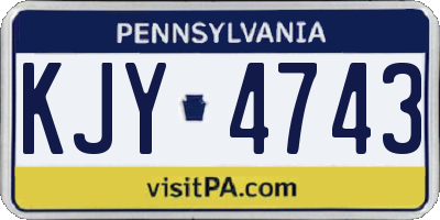 PA license plate KJY4743