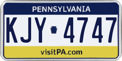 PA license plate KJY4747