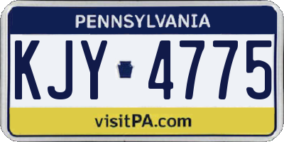 PA license plate KJY4775