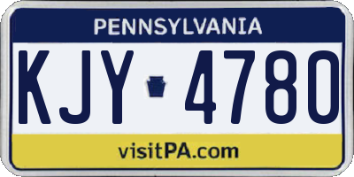 PA license plate KJY4780
