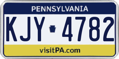 PA license plate KJY4782