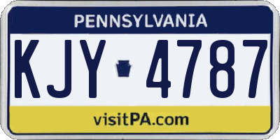 PA license plate KJY4787