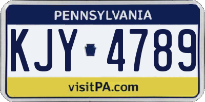 PA license plate KJY4789