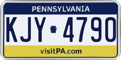 PA license plate KJY4790