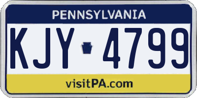 PA license plate KJY4799