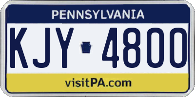 PA license plate KJY4800