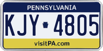PA license plate KJY4805