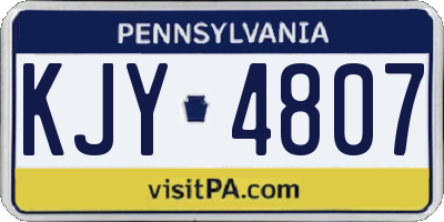 PA license plate KJY4807